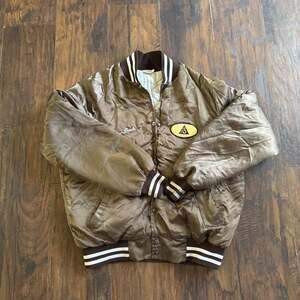 Vintage Westark Springerville Generating Station Varsity Jacket Brown Large